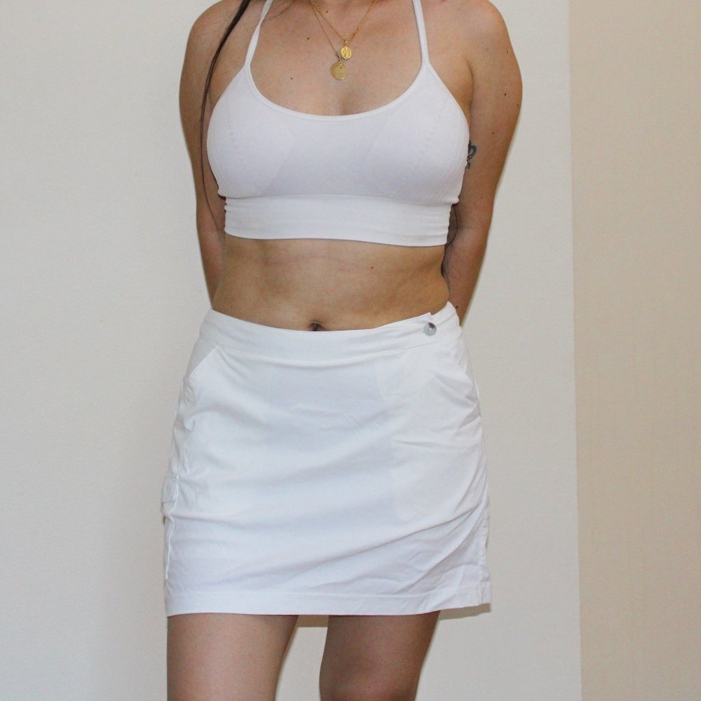 columbia white skort
